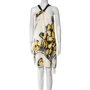 Vince 100% silk floral sleeveless sundress womens 6 boho classic preppy evening